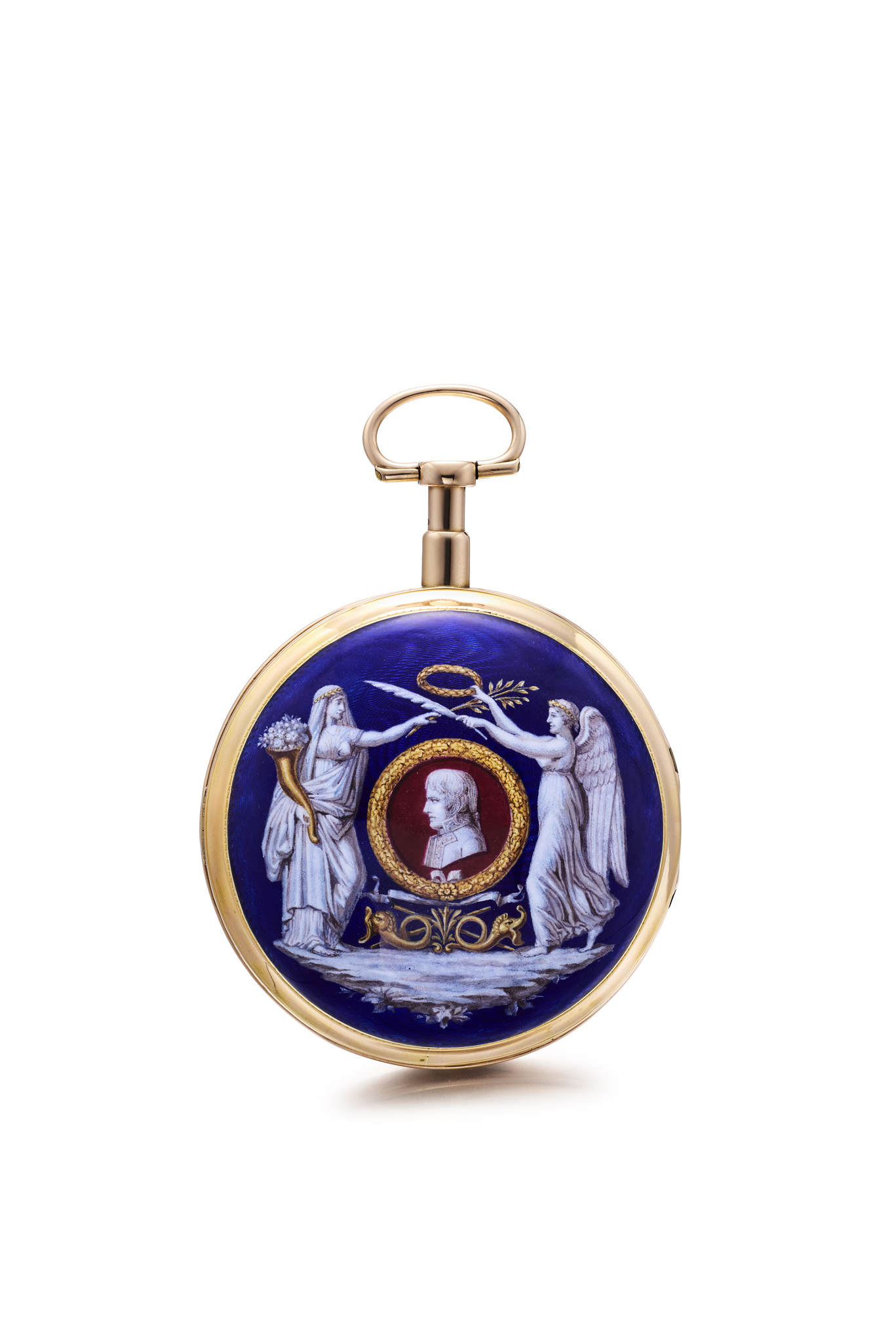 UNSIGNED HISTORICAL POCKET WATCH WITH QUARTER-REPEATER BY TWO STRIKING JACQUEMARTS (JACKS) ON ONE BELL; YELLOW GOLD AND ENAMEL | Important Modern amp; Vintage Timepieces | Hong Kong, April 28, 2019 UNSIGNED HISTORICAL POCKET WATCH WITH QUARTER-REPEATER BY TWO STRIKING JACQUEMARTS (JACKS) ON ONE BELL; YELLOW GOLD AND ENAMEL | Important Modern amp; Vintage Timepieces | Hong Kong, April 28, 2019