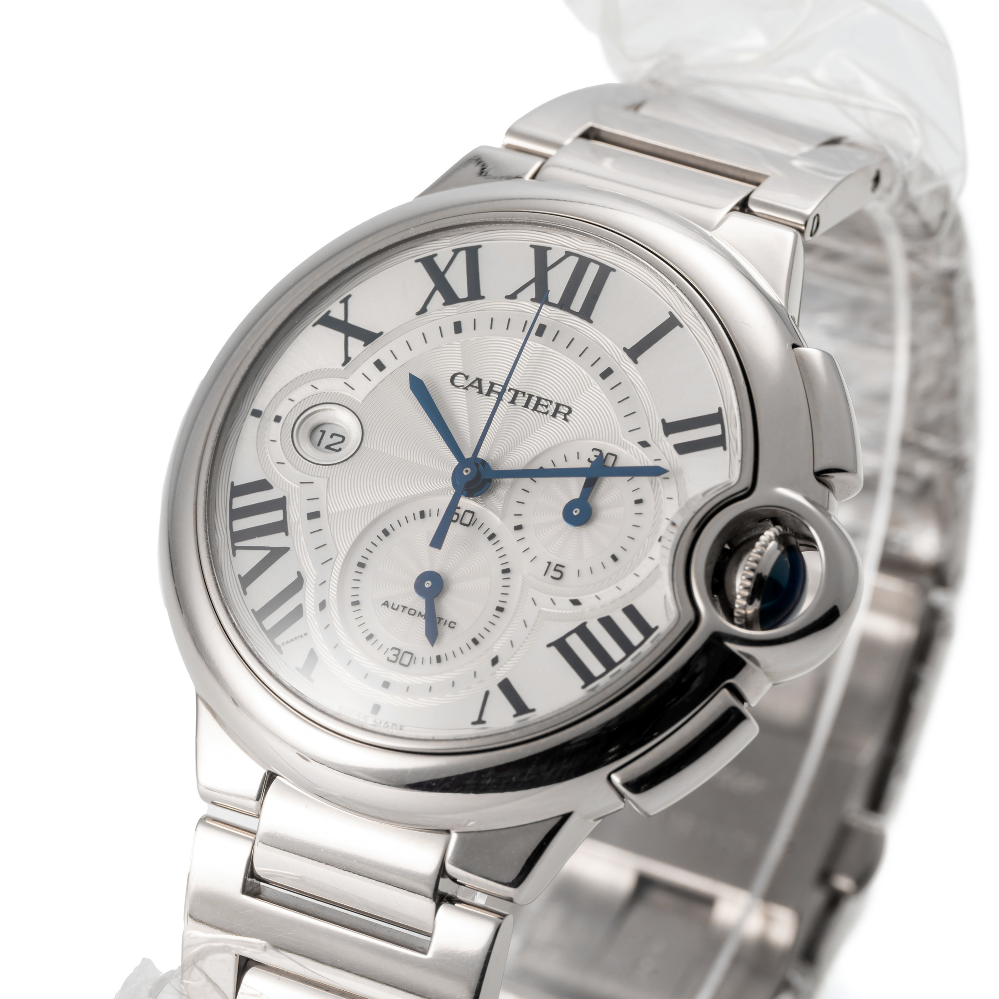 CARTIER REF. 3195, LARGE AND HEAVY SELF-WINDING, CHRONOGRAPH, MINUTE ...